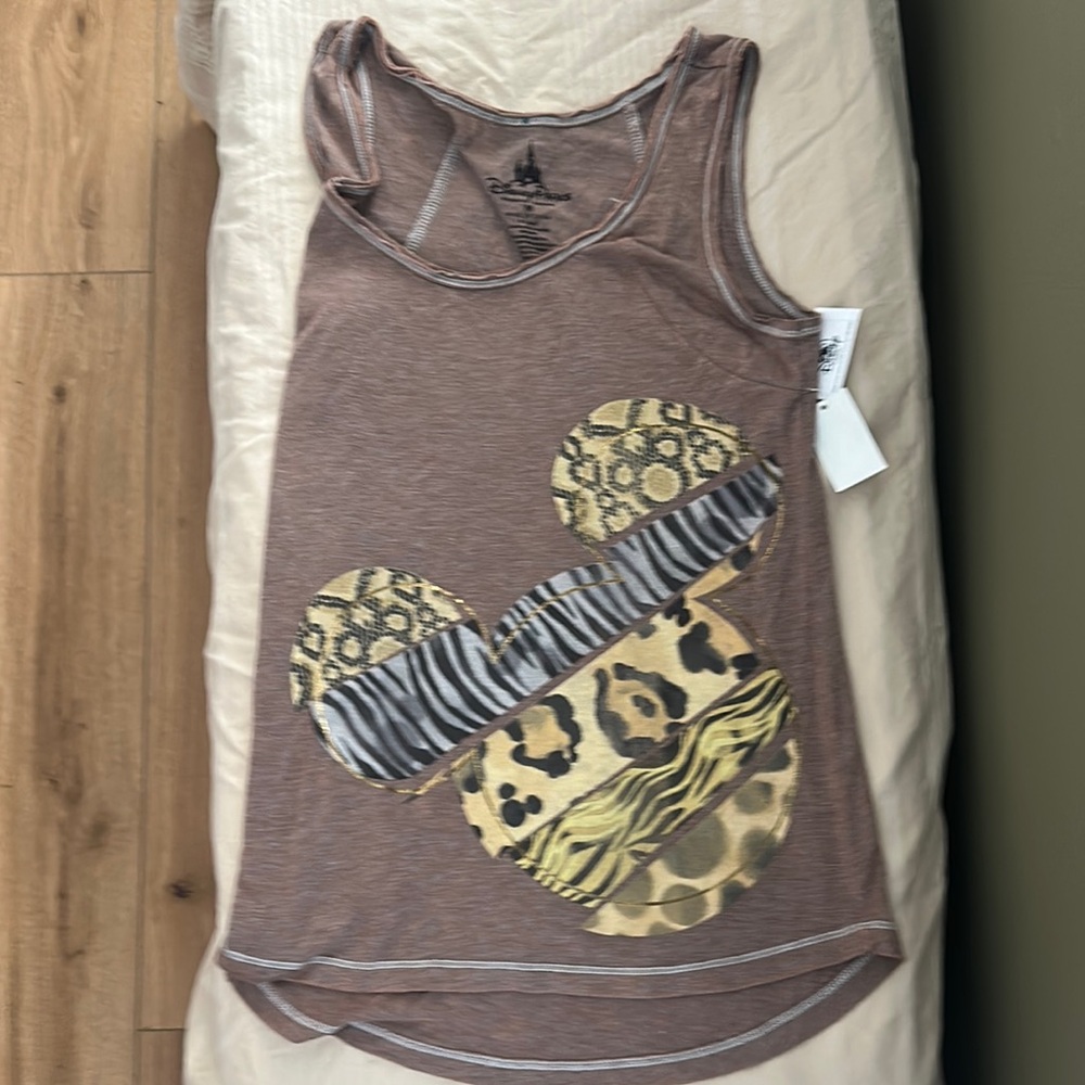 Brown Animal Print Kids Tank Top
